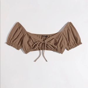 Brown Crop top